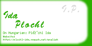 ida plochl business card